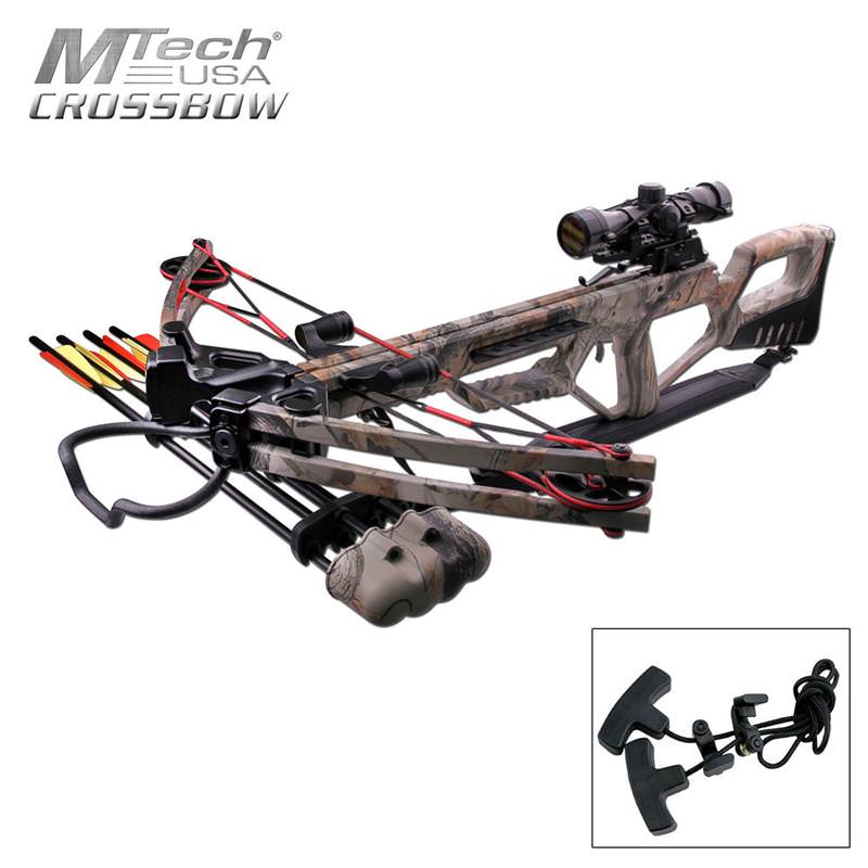 Mtech USA 180LB Crossbow - 36 Inch God Camo - Tophatter's Army Products & Self Defense Collectible Weapons - Tophatter Daily Deals